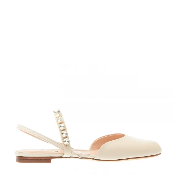 slingback panna con strass