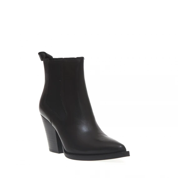 camperos pelle nero tacco 70 mm