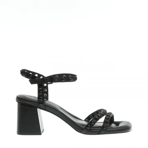 sandalo tacco 60 mm borchie nere