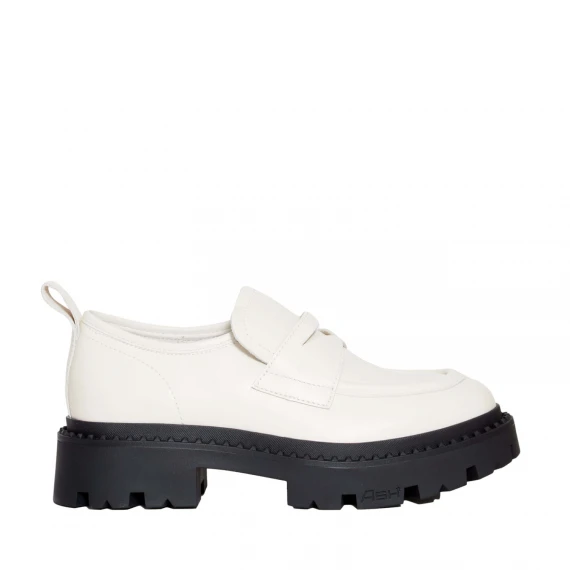 mocassino fondo carroarmato bianco