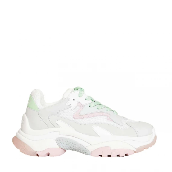 Addict bianco, rosa stringhe verdi