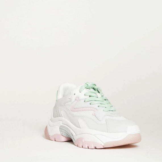 Addict bianco, rosa stringhe verdi