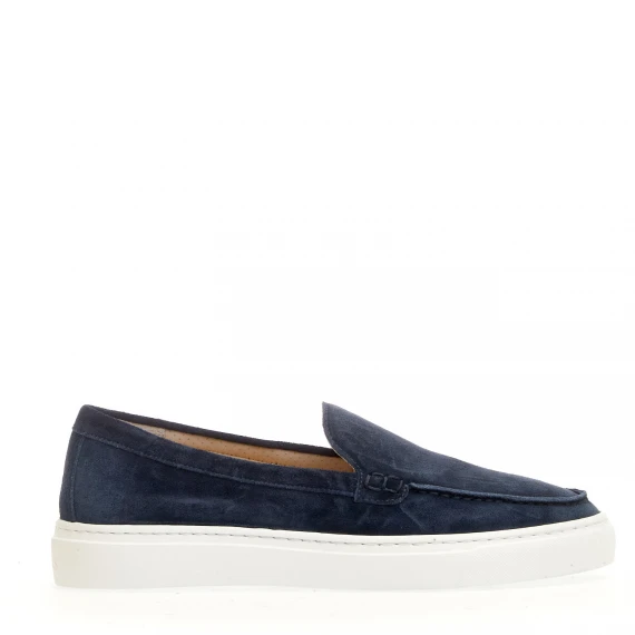 slipon camoscio blu