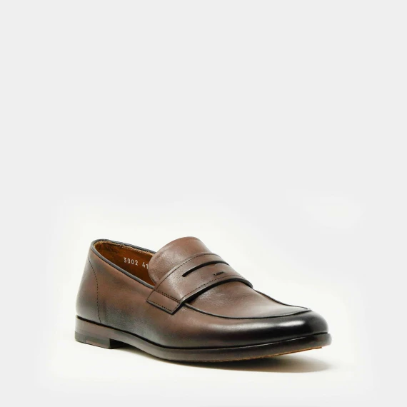 mocassino in pelle marrone