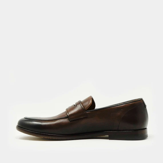mocassino in pelle marrone