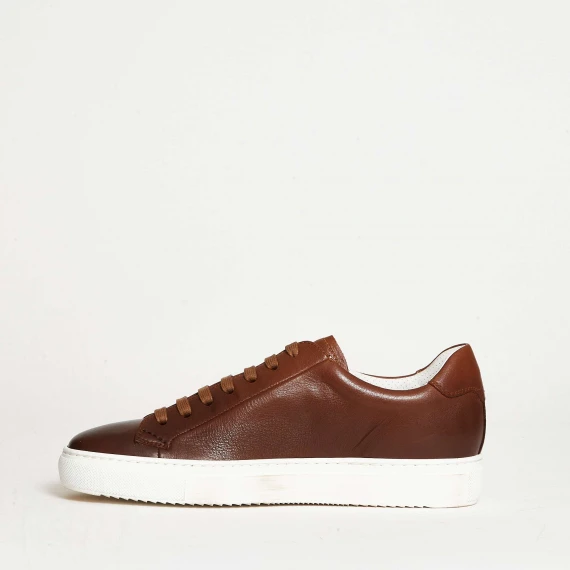 sneakers in pelle cuoio