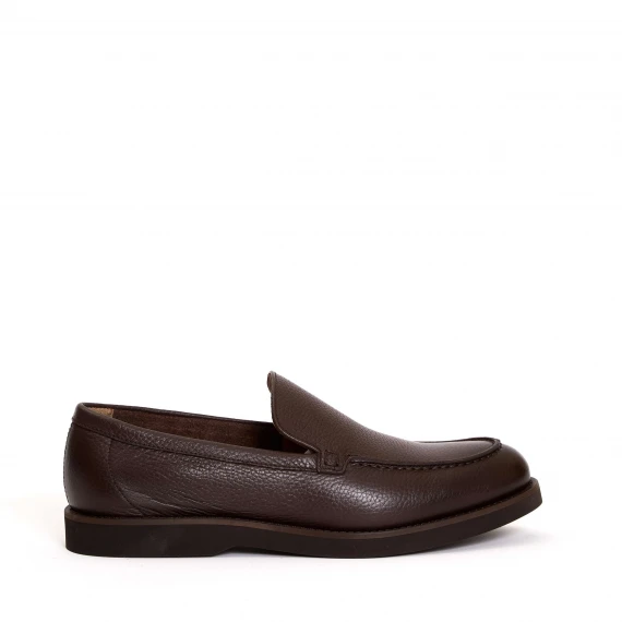pantofola pelle martellata marrone