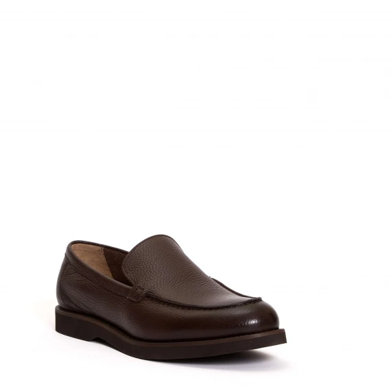 pantofola pelle martellata marrone