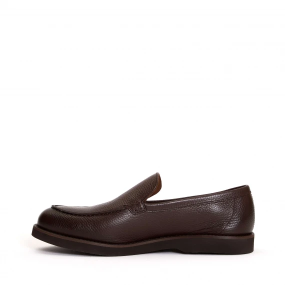 pantofola pelle martellata marrone
