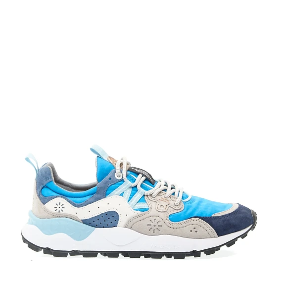 sneakers tessuto bluette ,camoscio blu e grigio