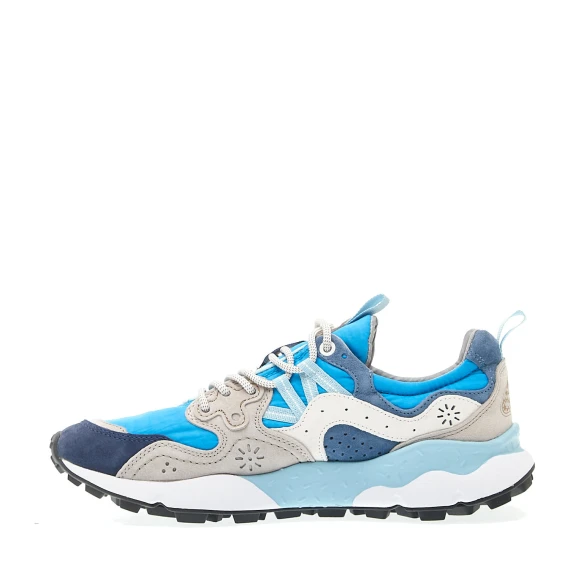 sneakers tessuto bluette ,camoscio blu e grigio