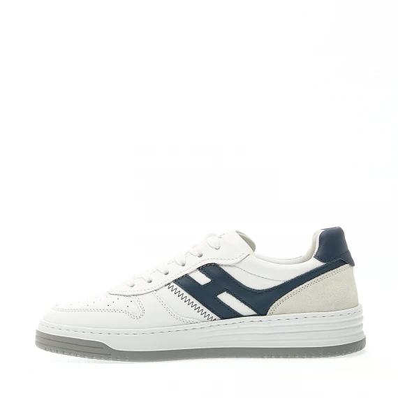 white H blue Basket sneakers