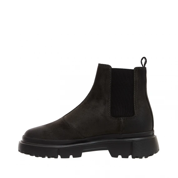 stivaletto in nabuk ingrassato grigio