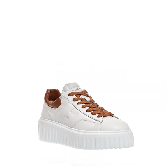 sneakers H Stripes in pelle bianco cuoio