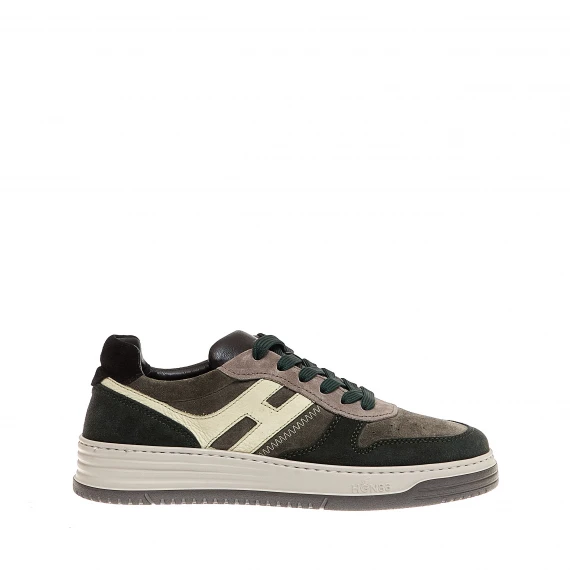 sneakers Basket in camoscio verde