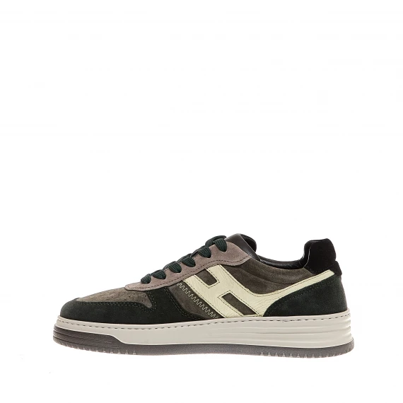sneakers Basket in camoscio verde
