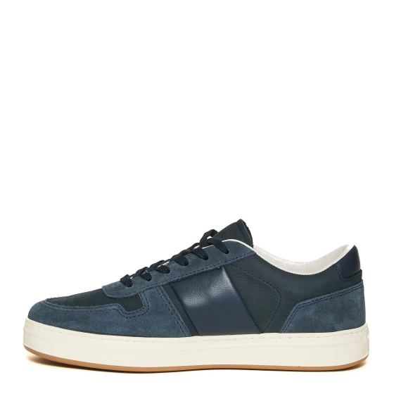 sneakers nuovo cassetta pelle cam blu