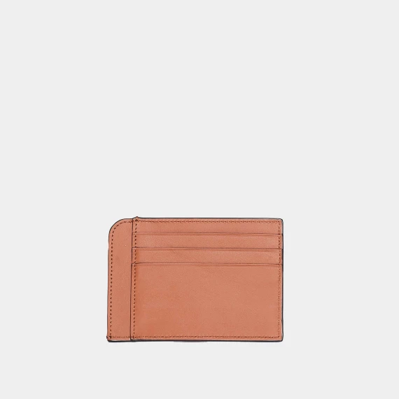 porta carte in pelle cuoio e nero