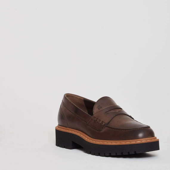 mocassino in pelle marrone