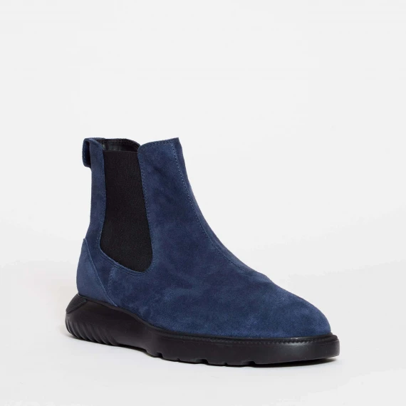 stivaletto in camoscio blu fondo cube