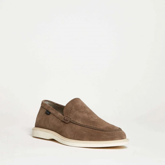 mocassino in camoscio beige