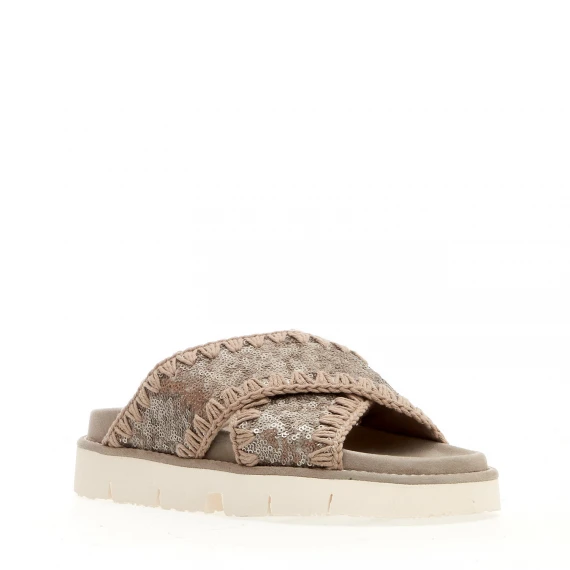 zeppa incrocio paiettes gunmetal