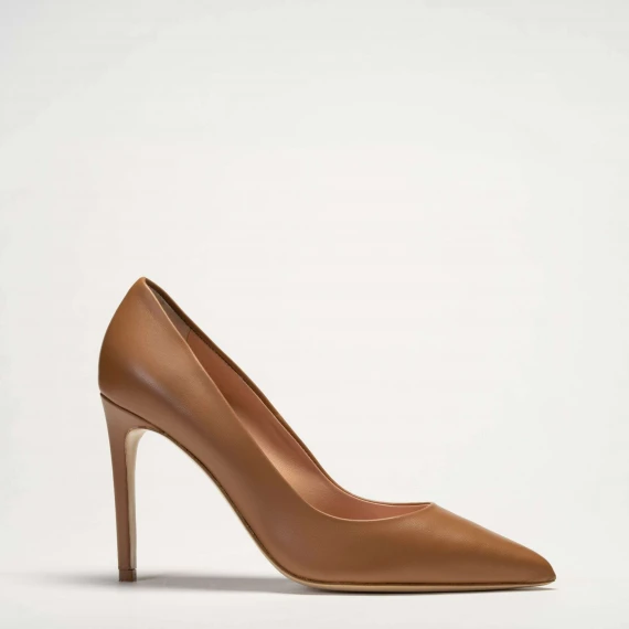 pump in pelle cuoio tacco 90