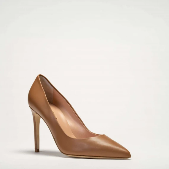 pump in pelle cuoio tacco 90
