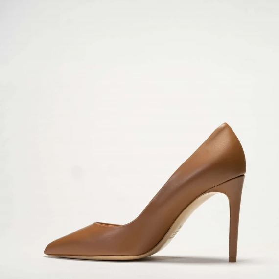 pump in pelle cuoio tacco 90