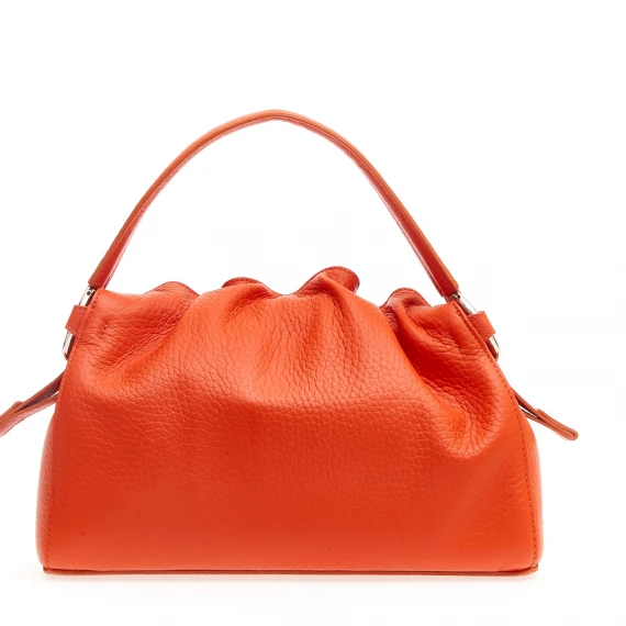 Puff in pelle papavero