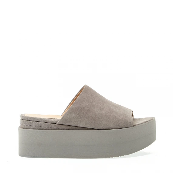 ciabatta zeppa extralight camoscio grigio