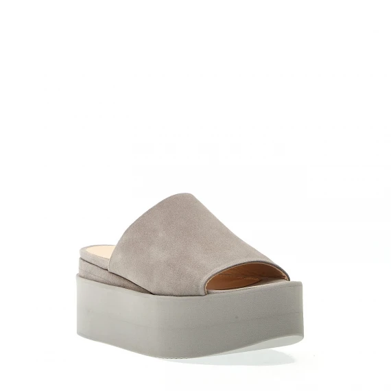 ciabatta zeppa extralight camoscio grigio