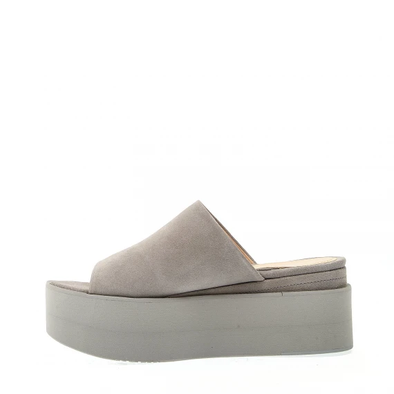ciabatta zeppa extralight camoscio grigio