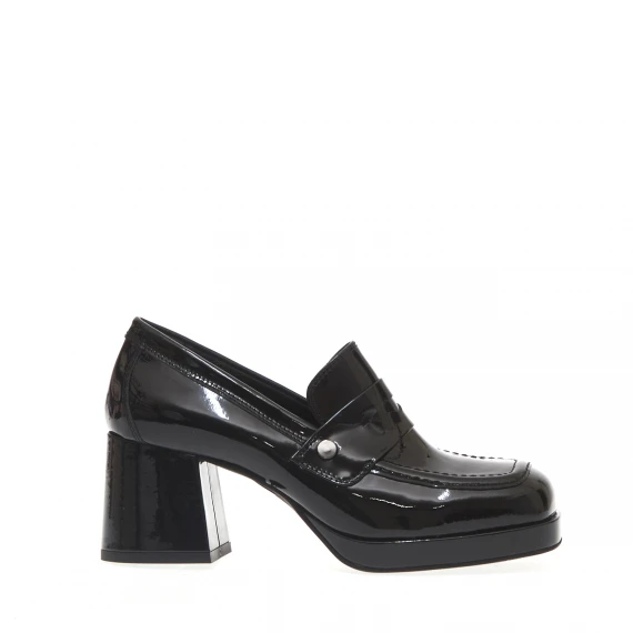 mocassino vernice tacco 70
