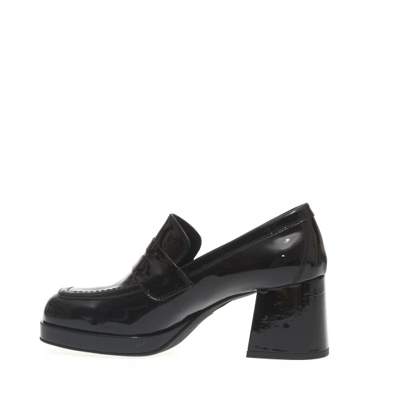 mocassino vernice tacco 70