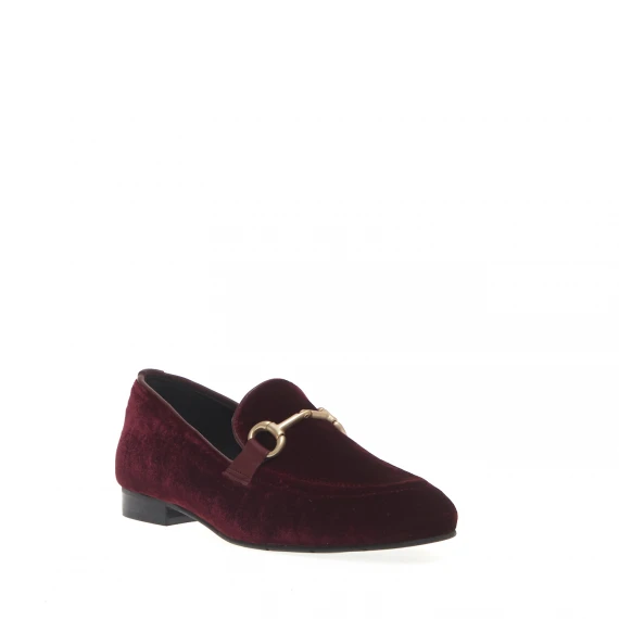 mocassino morsetto velluto bordeaux