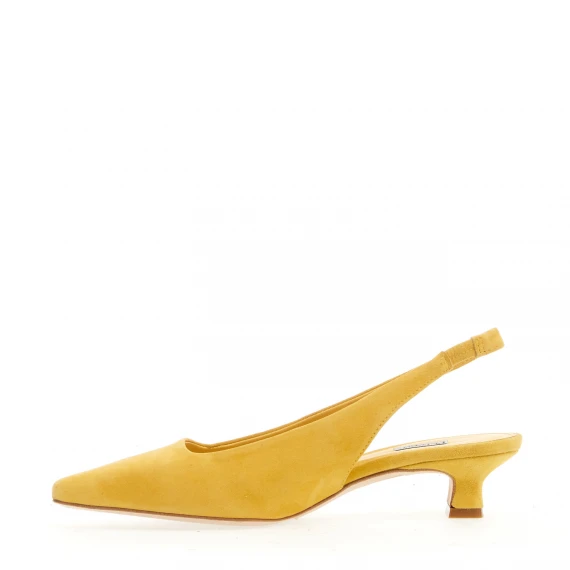 slingback camoscio giallo