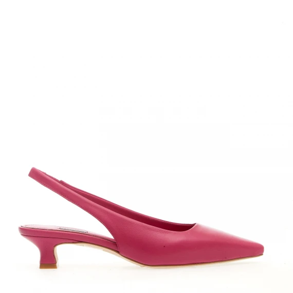 slingback pelle fuxia