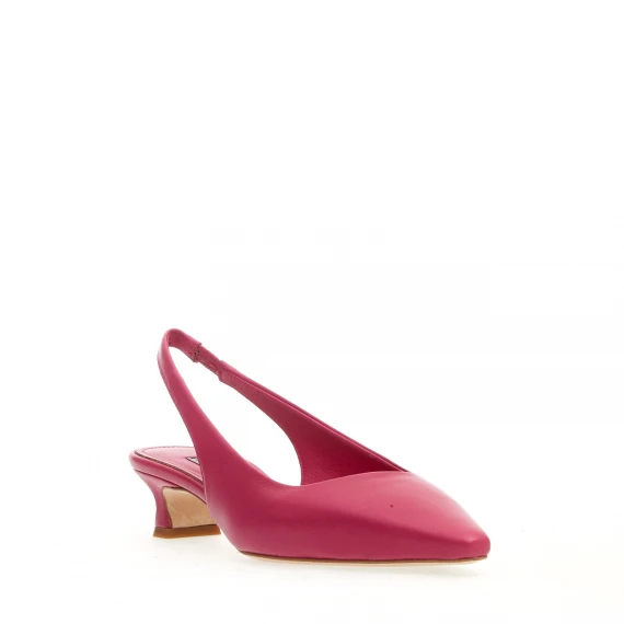 slingback pelle fuxia