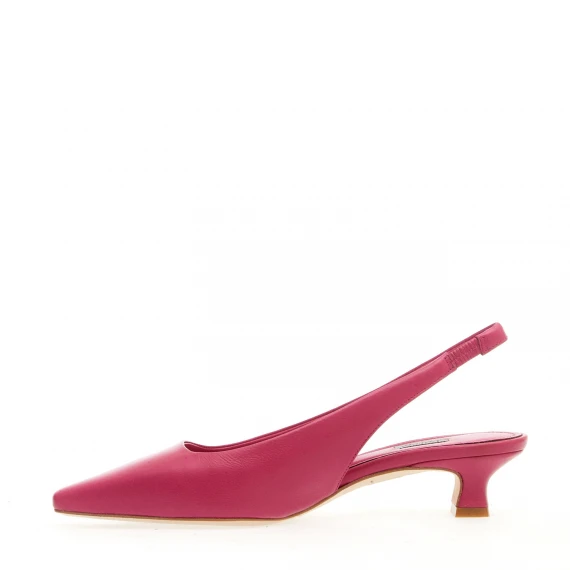 slingback pelle fuxia