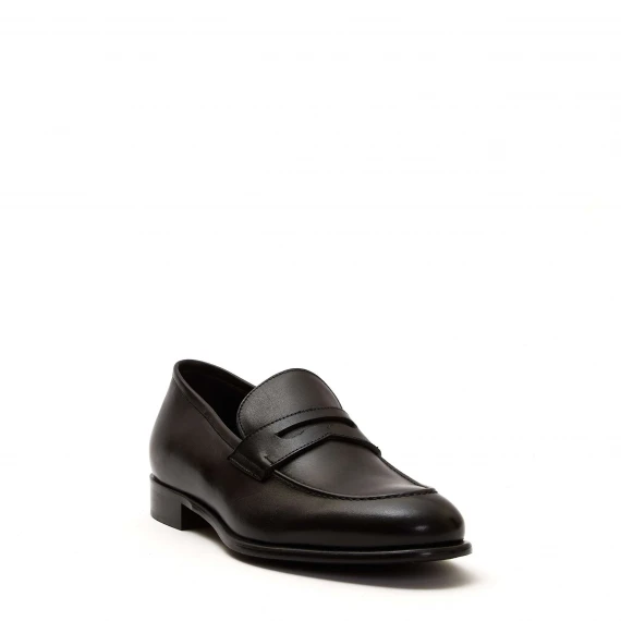 mocassino pelle nera