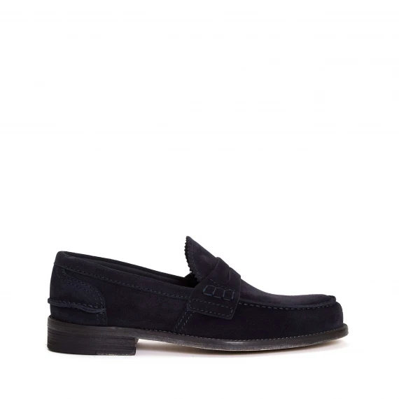 mocassino camoscio blu college lighit