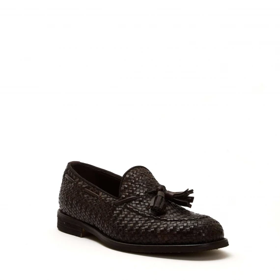 mocassino intreccio marrone