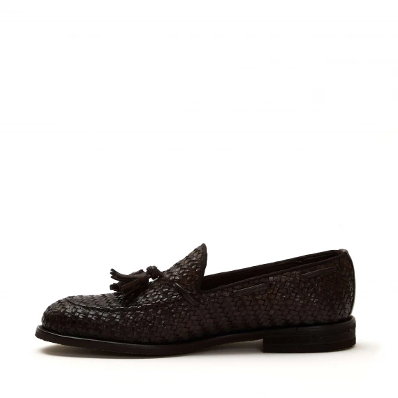 mocassino intreccio marrone