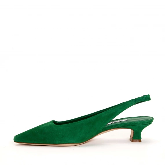 slingback t. 40 mm camoscio verde