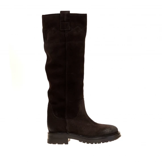 stivale camoscio marrone