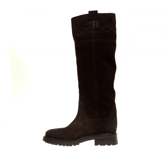 stivale camoscio marrone