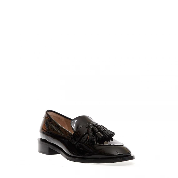 mocassino nero nappine