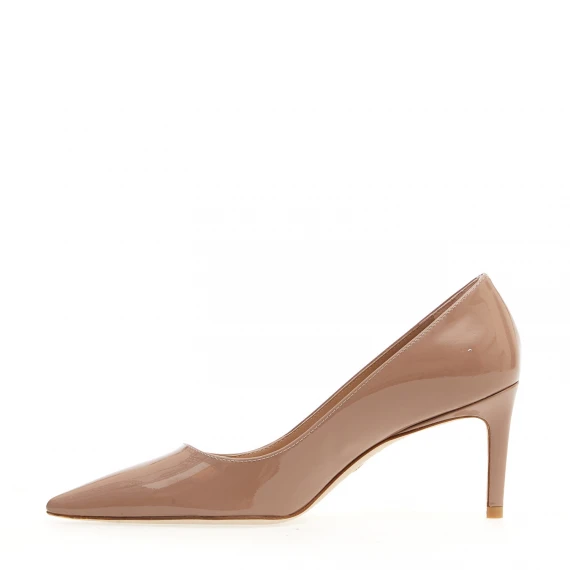 pump vernice nude tacco 75 mm