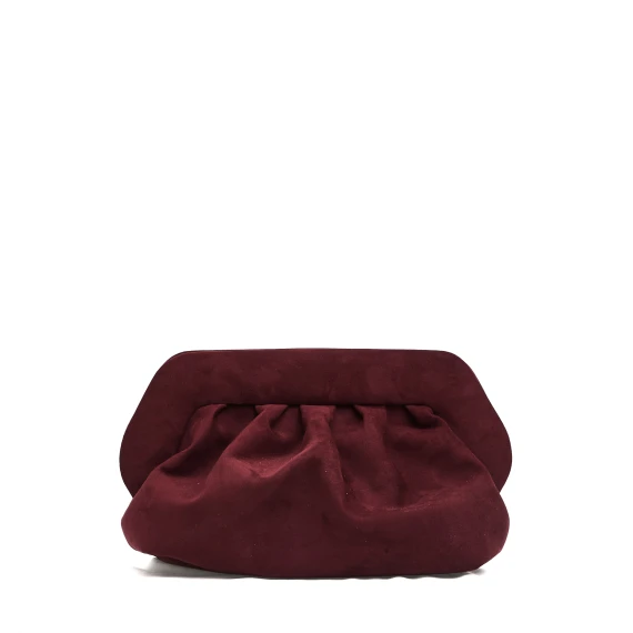 clutch vegan suede bordeaux
